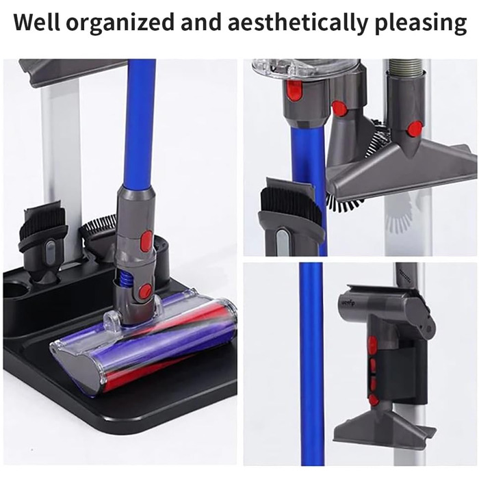 Підлогова стійка для пилососів Dyson V7/V8/V10/V11/V15, тримач-органайзер для аксесуарів, сумісний з SV10, SV12