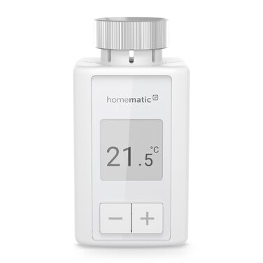 Homematic IP Термостат радіатора Smart Home – цифровий термостат для опалення з керуванням через додаток, сумісний з Alexa та Google Home, легка установка, енергозбереження (153412A3, окремо)