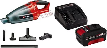 Акумуляторний ручний пилосос Einhell TE-VC 18 Li Power X-Change, 540 мл, Li-Ion, 3 насадки, подовжувач, настінне кріплення, акумулятор 4,0 А·год та зарядний пристрій