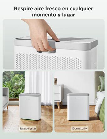 Розумний очищувач повітря GoveeLife з PM2.5 монітором для великих приміщень до 97 м², HEPA-фільтр 3-в-1, керування через App та Alexa, режим сну, від пилу, шерсті тварин та пилку