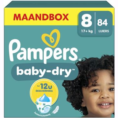 Підгузки Pampers Baby Dry розмір 8 (від 17 кг), місячний запас, 84 шт.