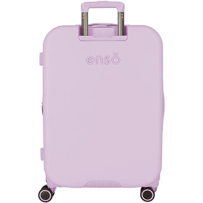 Кабінний чемодан Enso Annie Lila 40x55x20 см, жорсткий ABS, TSA-замок, 37 л, 2,74 кг, 4 подвійні колеса, ручна поклажа, розширюваний, бузковий