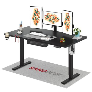 Електричний підйомний стіл SANODESK 200x80 см, ергономічний комп'ютерний стіл для роботи сидячи та стоячи з функцією пам'яті