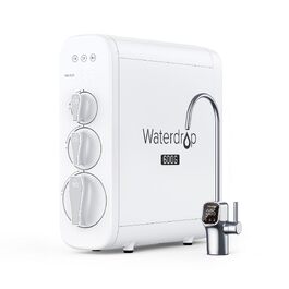 Система фільтрації води зворотного осмосу Waterdrop G2P600, 8000 літрів, очищення 2:1, без баку, пом'якшувач води RO під мийку