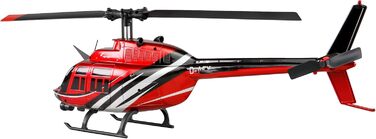 Радіокерований гелікоптер Amewi Bell 206 Jet Ranger CP 6-канальний RTF, масштаб 1:33, червоно-чорний