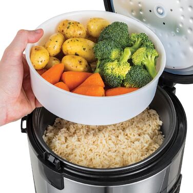 Рисоварка Russell Hobbs 27080-56 з функцією приготування на парі, 1.2л, чаша з антипригарним покриттям, нержавіюча сталь