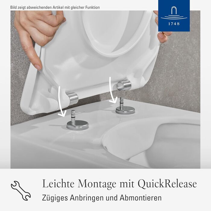 Сидіння для унітаза Villeroy & Boch O.novo D-подібне, біле (Alpin), з мікроліфтом SoftClose, знімне, матеріал Duroplast, 9M38S101