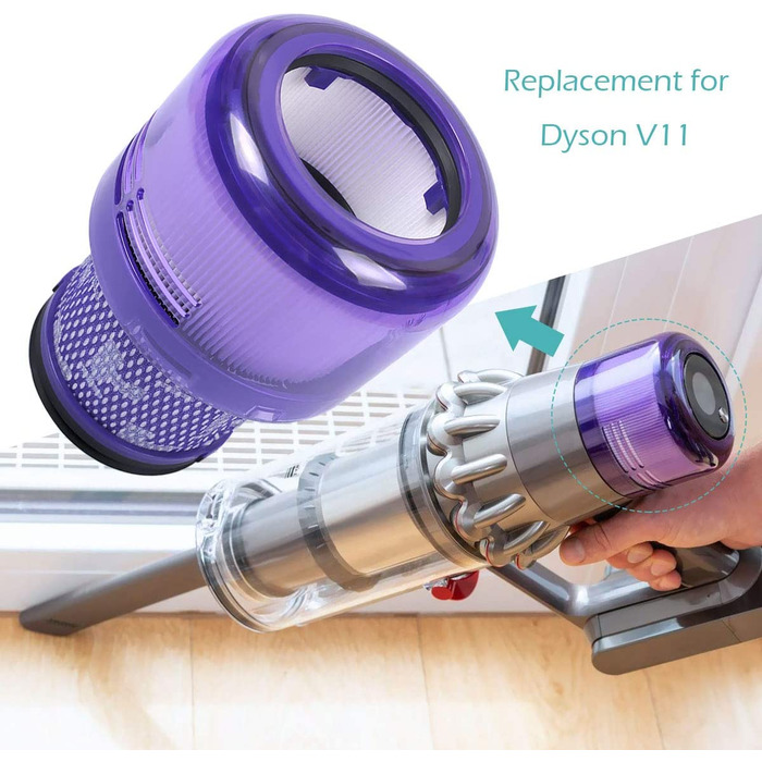 Фільтр KEEPOW для пилососа Dyson V11/V15, 2 шт., змінні HEPA-фільтри для моделей SV14, SV17, SV22 Absolute Animal Detect Extra Pro Torque Drive, 970013-02