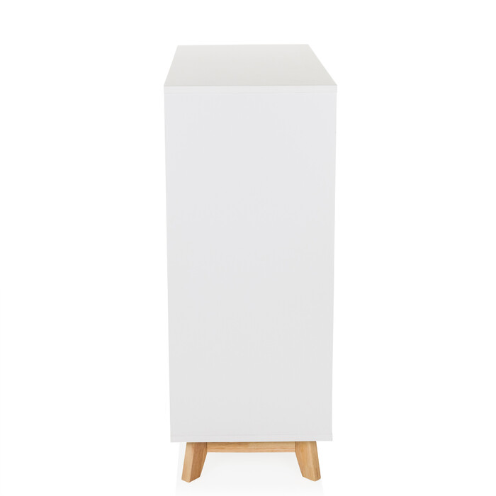 Тумба для взуття / комод ESTHA 80x34x85 см 2 висувних ящика 3 двері білий hjh LIVING