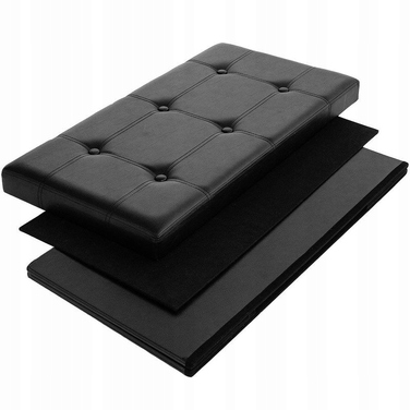 Оббитий пуф Wide Decor, чорний