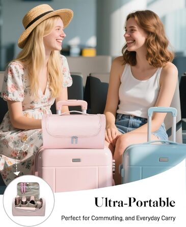 MESCOMB 5-в-1 Airstyler та Hairstyler: Фен-щітка з іонізацією, автоматичний завивач та щітка для об'єму - Швидке сушіння, укладка для локонів, об'єму та вирівнювання без пошкоджень. Легкий, рожевий.