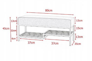 Лава без сховку Goodweld, 80 x 45 x 35 см, сіра