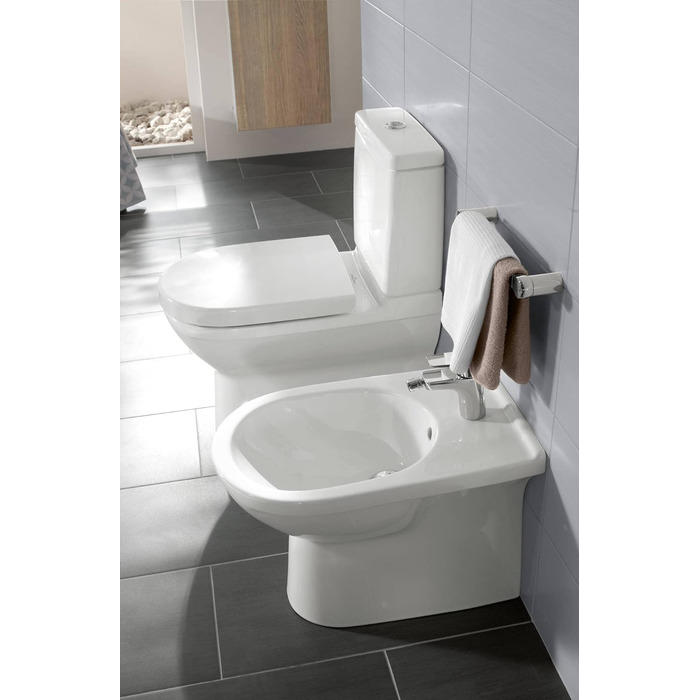 Сидіння для унітазу Villeroy & Boch O.novo, овал, білий альпін, блискучий, дюропласт, петлі з нержавіючої сталі, оригінальна заміна