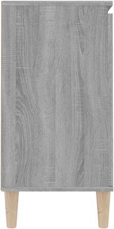 Комод vidaXL з 2 шухлядами і 2 дверцятами, сіро-дубовий Sonoma, 103,5x35x70 см, деревостружкова плита, багатофункціональна тумба для вітальні чи спальні