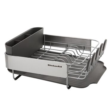 Компактна підставка для сушіння посуду KitchenAid, вугільно-сіра, 40.8 x 32 x 15 см