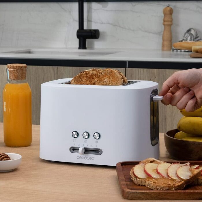 Тостер Cecotec Toast&Taste 9000 Double White з пластику, 2 широкі слоти | Тостер Cecotec Toast&Taste 10000 Extra White, 1 слот
