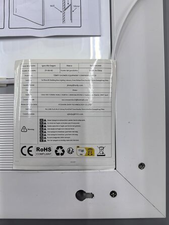 Дзеркало для ванної кімнати Luminorcrest з підсвічуванням, прямокутне 60 x 80 см, LED, 3 кольори, диммування, сенсорне управління, антизапар, CRI90+, загартоване скло, бокове та заднє підсвічування