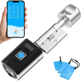 Електронний дверний замок WELOCK SECBN51 з відбитком пальця, RFID-карткою, Bluetooth, Wi-Fi, для вхідних дверей 30-70 мм, IP65