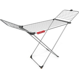 Сушарка для білизни Vileda Aluminium 100, розсувна, 20 м, товсті шнури, тримач для дрібних речей, сіра