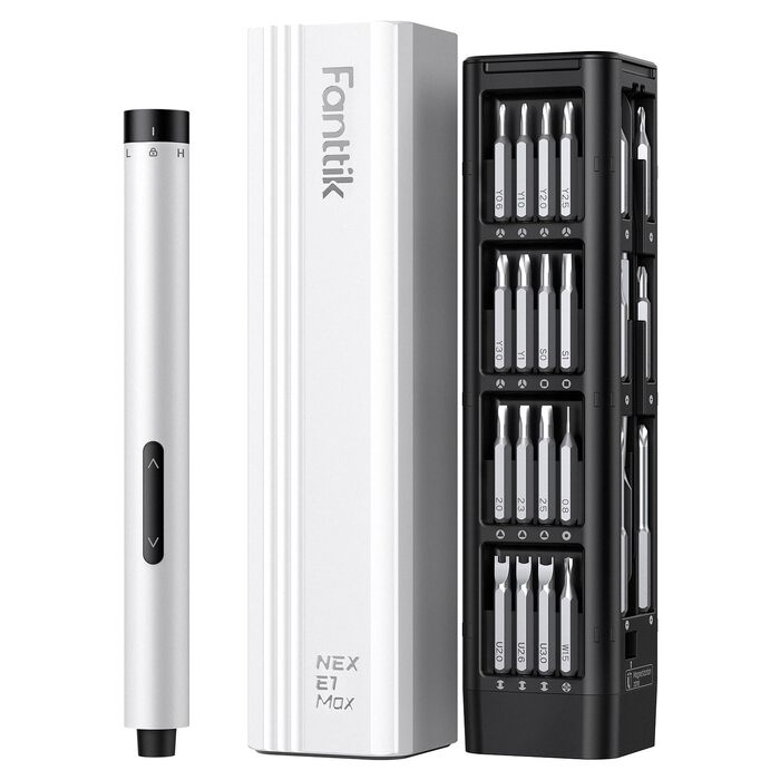 Набір викруток Fanttik E1 Max Mini 50-в-1, електричний, магнітний, точний, для ремонту iPhone, ноутбуків, окулярів, годинників (білий)