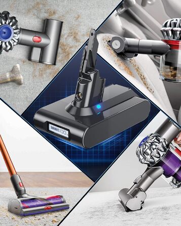 Акумулятор V7 для пилососа Dyson SV11 Animal/Motorhead: Замінний акумулятор з LED-дисплеєм, 2 фільтри, інструмент