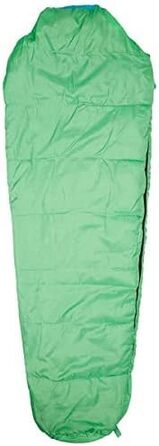 Дитячий спальний мішок EXPLORER JUNIOR 170x70x50 см мумія для кемпінгу, зелено-синій