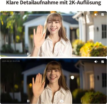 Aqara Smart Doorbell Camera G410 з дзвінком, 2K, відеоспостереження, 2-сторонній аудіо, Matter Hub, Wi-Fi, сірий