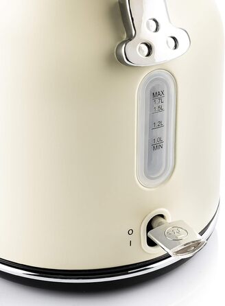 Електрочайник Westinghouse Retro 1,7 л, білий, з терморегулятором, індикатором рівня води, фільтром від накипу та захистом від перегріву