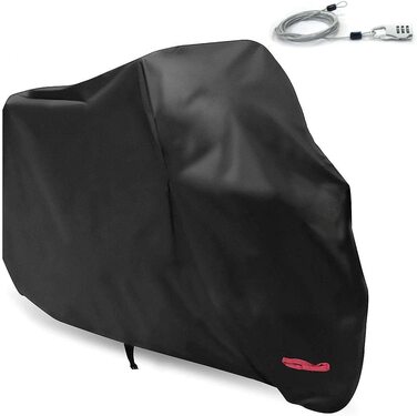 Чохол для мотоцикла Limirror, складаний, водонепроникний, для Harley-Davidson, Honda, Suzuki, захисна накидка для вулиці та приміщення, чорний, розмір L (220x95x110 см)