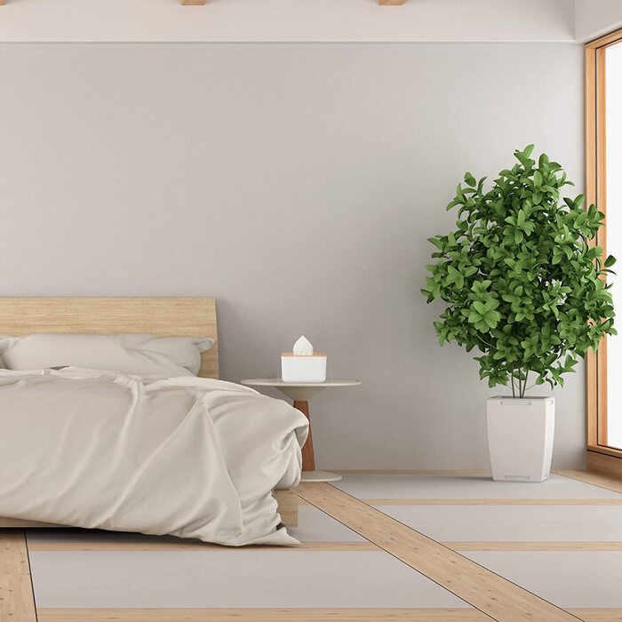 Набір з 4 коробок для серветок Relaxdays з кришкою з бамбука, біло/натуральний, пластик, сучасний дизайн, для ванної, 10x17x13 см