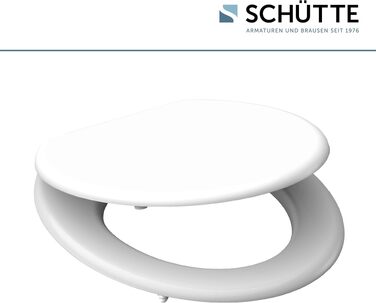 Дерев'яне сидіння для унітаза SCHÜTTE з мікроліфтом (MDF), кришка для унітаза з системою плавного закривання, витримує до 175 кг