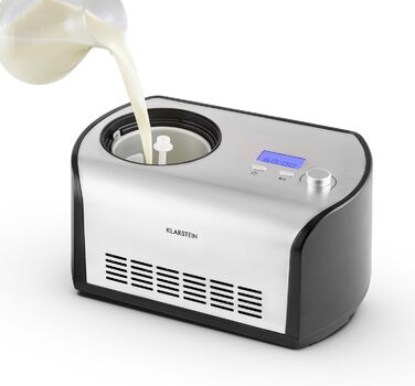 Машина для приготування морозива Klarstein Snowberry & Choc, 1.2 л, срібна