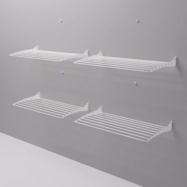 Сушарка для білизни Foxydry Fold настінна, вертикальна, алюміній та сталь, 116 см, для дому та вулиці, біла