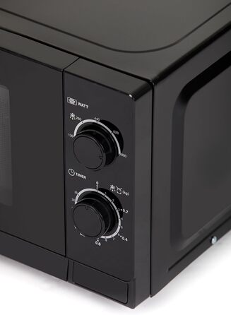 Мікрохвильова піч Sharp R200BKW 20 л, 800 Вт, 5 режимів, таймер 35 хв, чорна, скляний піддон, енергозберігаюча