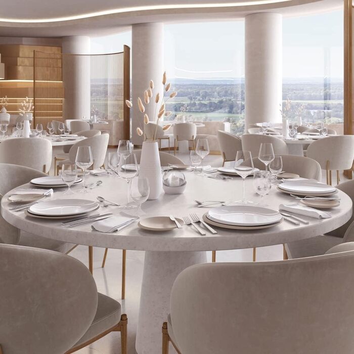 Сервіз столовий Villeroy & Boch NewMoon бежевий, 12 предметів, порцеляна преміум, тарілки 27 см та 24 см для 6 осіб