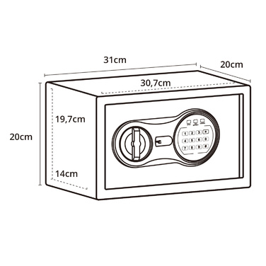 Сейф / сейф SAFE COMPACT III 8,5л чорний hjh ОФІС