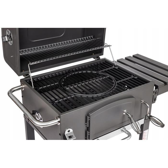 Вугільний гриль Activa Mastercook Angular із чавунним решіткою, 57,5 x 42,0 см