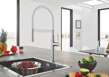 Змішувач кухонний GROHE Essence з витяжною душевою лійкою та магнітним кріпленням, 360° поворотний, для кухні, металевий, 30294000
