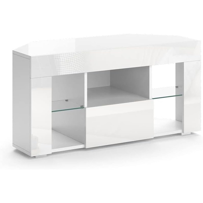 Тумба під телевізор Vicco Denver, білий глянець, 100x50 см