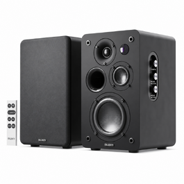 Активні Bluetooth-колонки Majority D100X 100W, вуглецеві драйвери, HDMI ARC, RCA, Optical, Phono, AUX, чорні