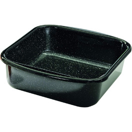 Форма для запікання Riess Classic, емальована, 22x22x7.5 см, чорна, для індукції