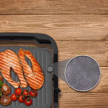 Електрогриль Cecotec Rock'nGrill 2000 з відкритим грилем, 2000 Вт, антипригарне покриття, регульована температура
