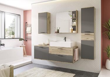 Дзеркало для ванної xonox.home Mason з полицею, 79x73x14 см
