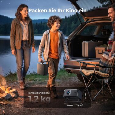 Проектор Google TV Beamer 4K Smart: Кінотеатр вдома 1080P FHD, Автофокус, Трапецеїдальна корекція, WiFi, Bluetooth, Портативний, Чорний