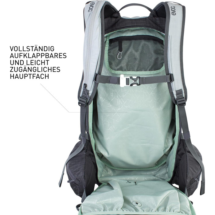 Рюкзак для гірськолижників EVOC LINE 30 All-Mountain, система NEURALITE, кріплення для лиж, окреме лавинне відділення з планом дій, легкий доступ до основного відділення, ергономічна посадка, універсальний розмір, сріблясто-карбоновий меланж