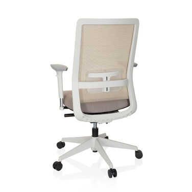 Офісне крісло / обертове крісло PURE WHITE сітка / тканина бежева hjh OFFICE