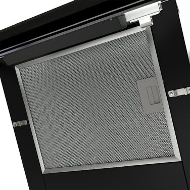 Похила витяжка для кухні CIARRA CBCB6736C 60 см, чорна, LED-підсвітка, потужність 370 м³/год, рівень шуму 57 дБ, режими відведення та рециркуляції