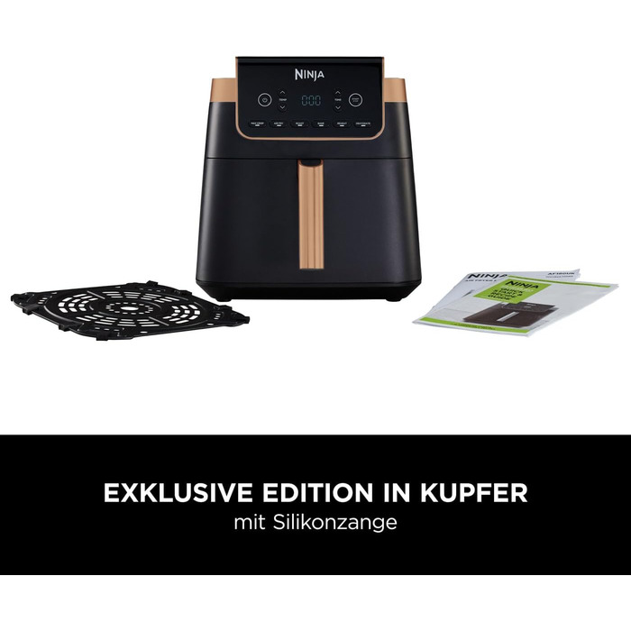 Фритюрниця повітряна Ninja Foodi FlexDrawer AF500EUCP, 6.2L, 7-в-1, чорно-мідна
