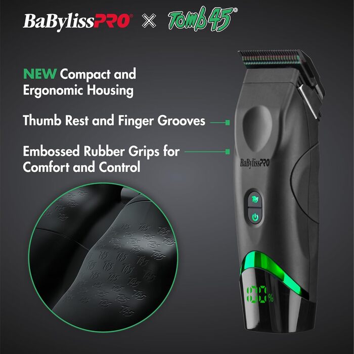 Машинка для стрижки волосся BaBylissPRO Tomb45 професійна, акумуляторна, бездротова