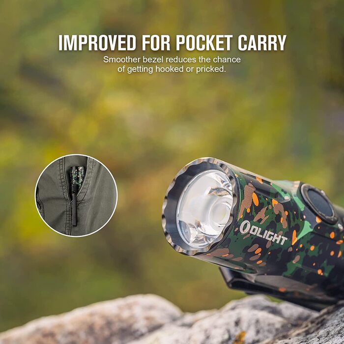 Ліхтарик тактичний OLIGHT Warrior 3S, 2300 люмен, 5 режимів, USB-зарядка, з датчиком відстані, водонепроникний IPX8, для кемпінгу, туризму, пошуку, синій